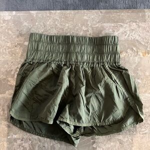 FP Movement by Free People High Waist Green Shorts